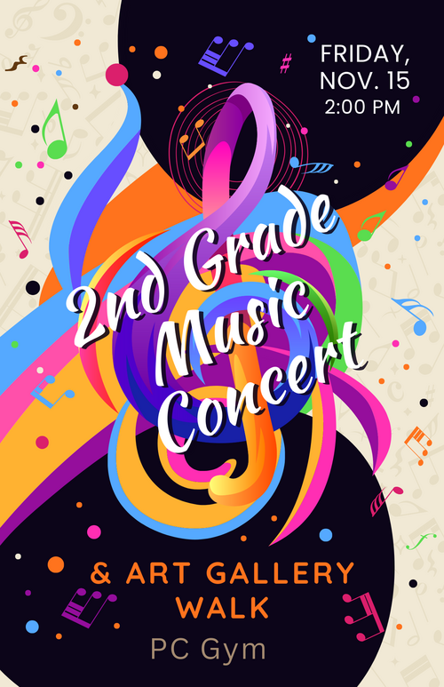 2nd Grade Music Concert and Art Gallery Walk